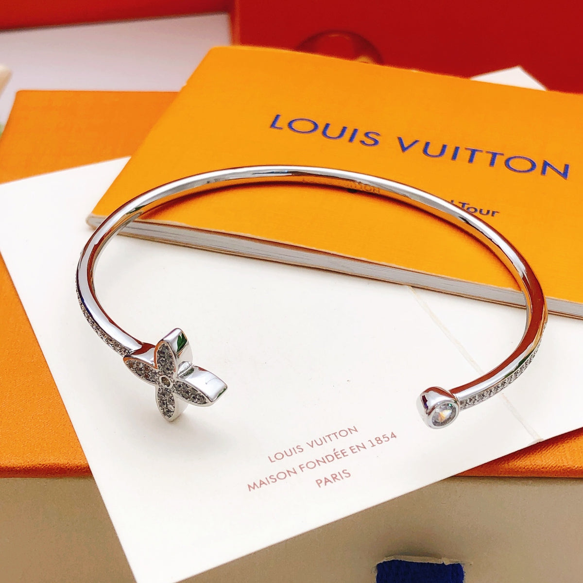 yellow brass Bangle for women - product detail view