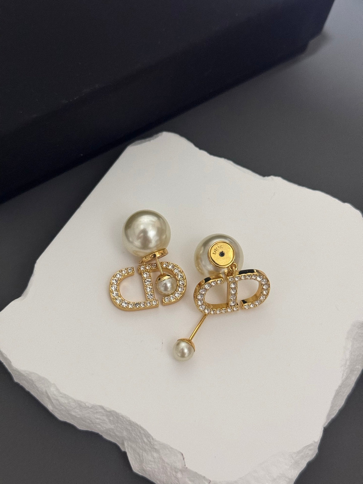 pearl Stud Earrings for women - alternate angle view 4