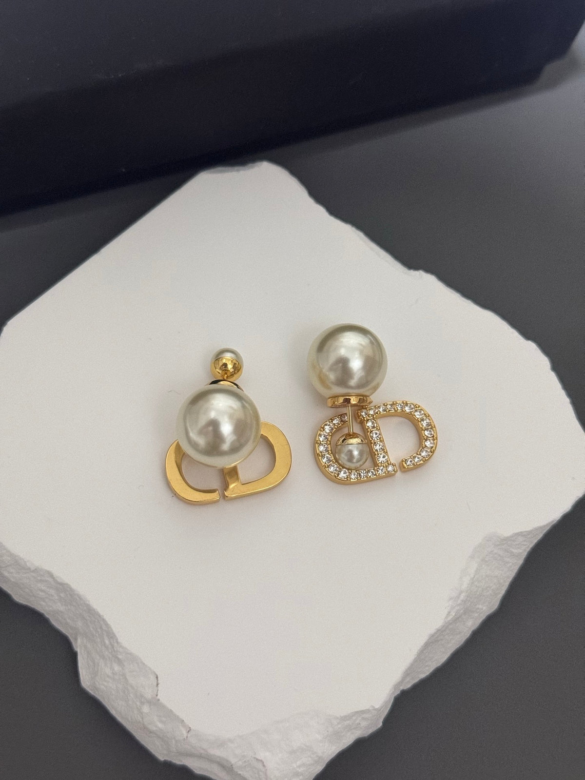 pearl Stud Earrings for women - alternate angle view 2