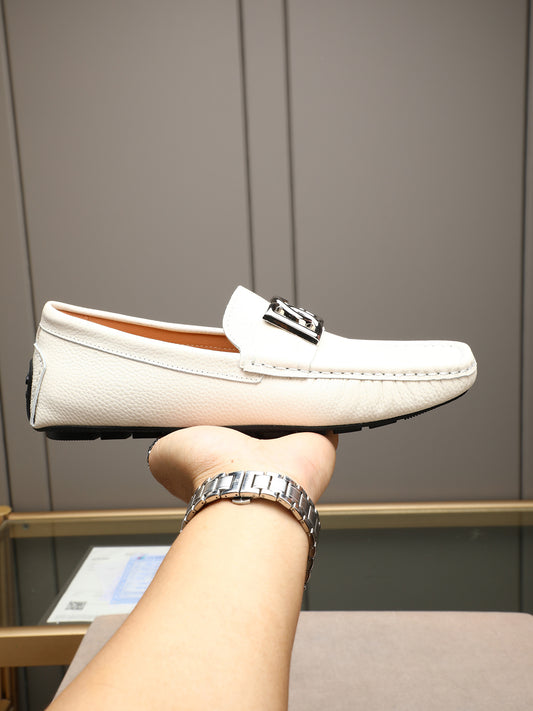 Dolce & Gabbana DG Men's Slip-On Moccasin Loafers with Metal Detail