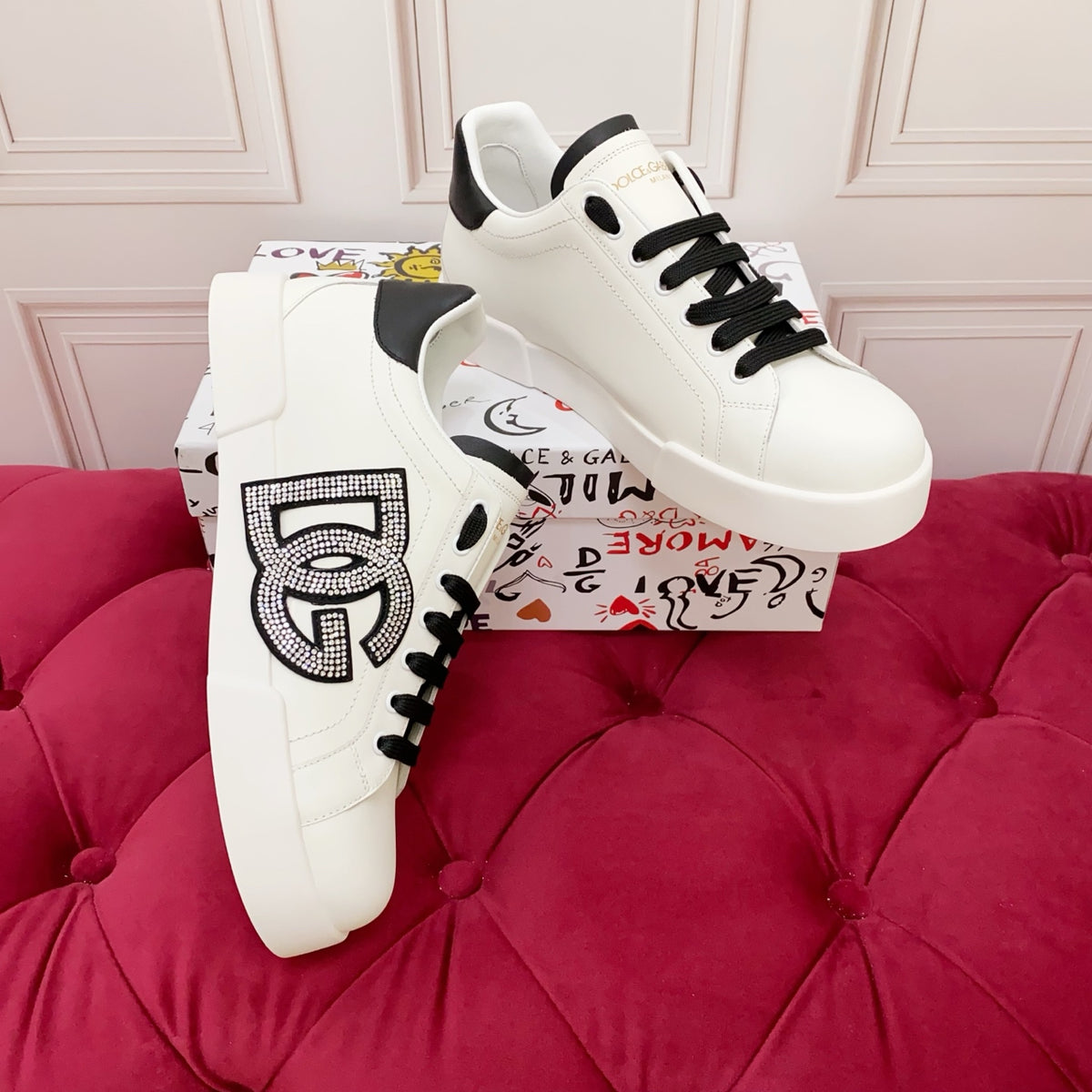 Dolce & Gabbana DG Men's Art-Finish Casual Sneakers