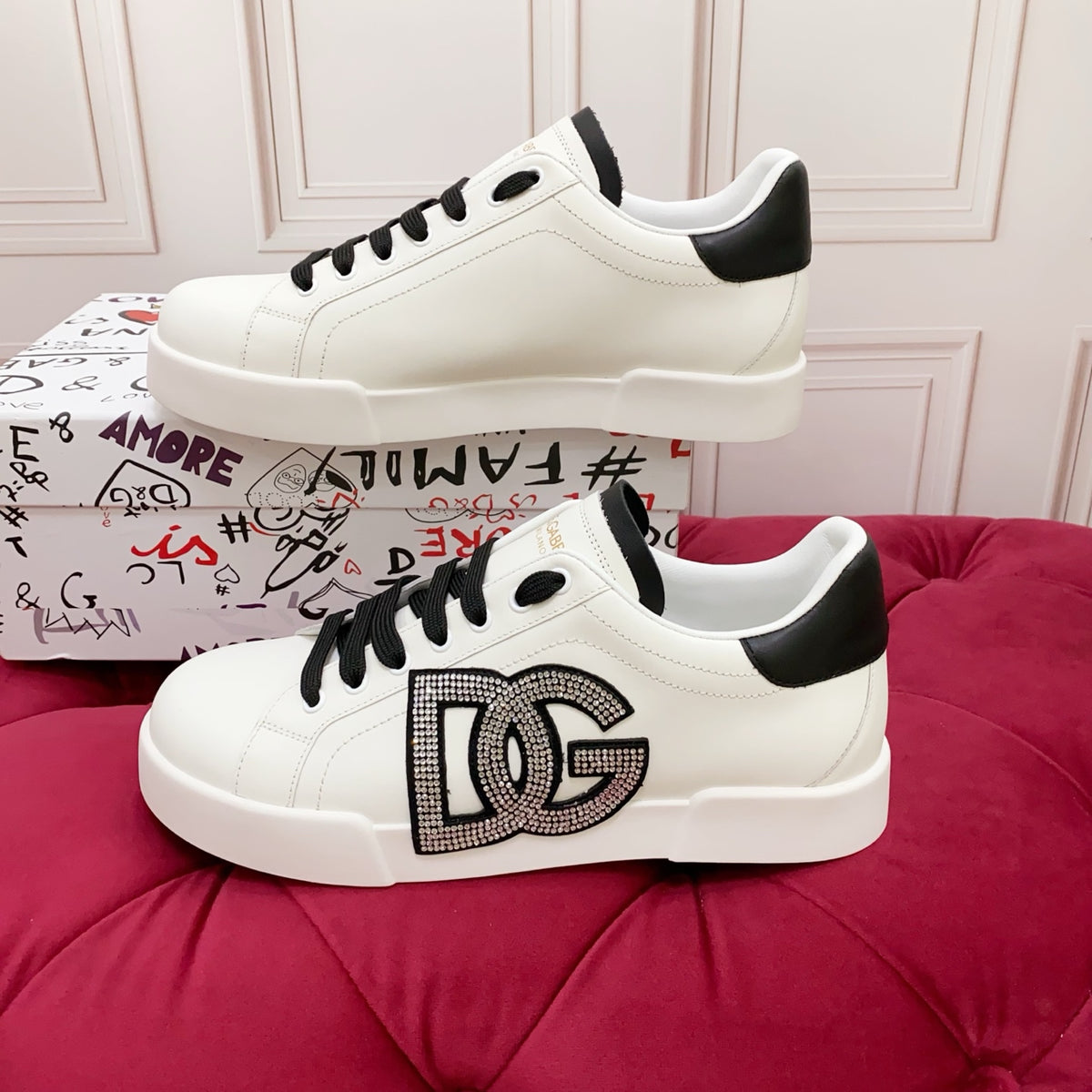 Dolce & Gabbana DG Men's Art-Finish Casual Sneakers