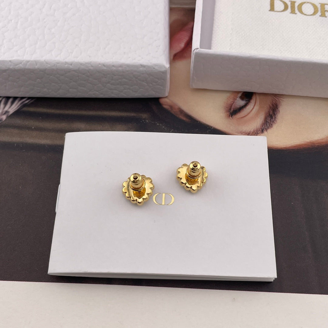 red resin heart Stud Earrings for women - alternate angle view 6