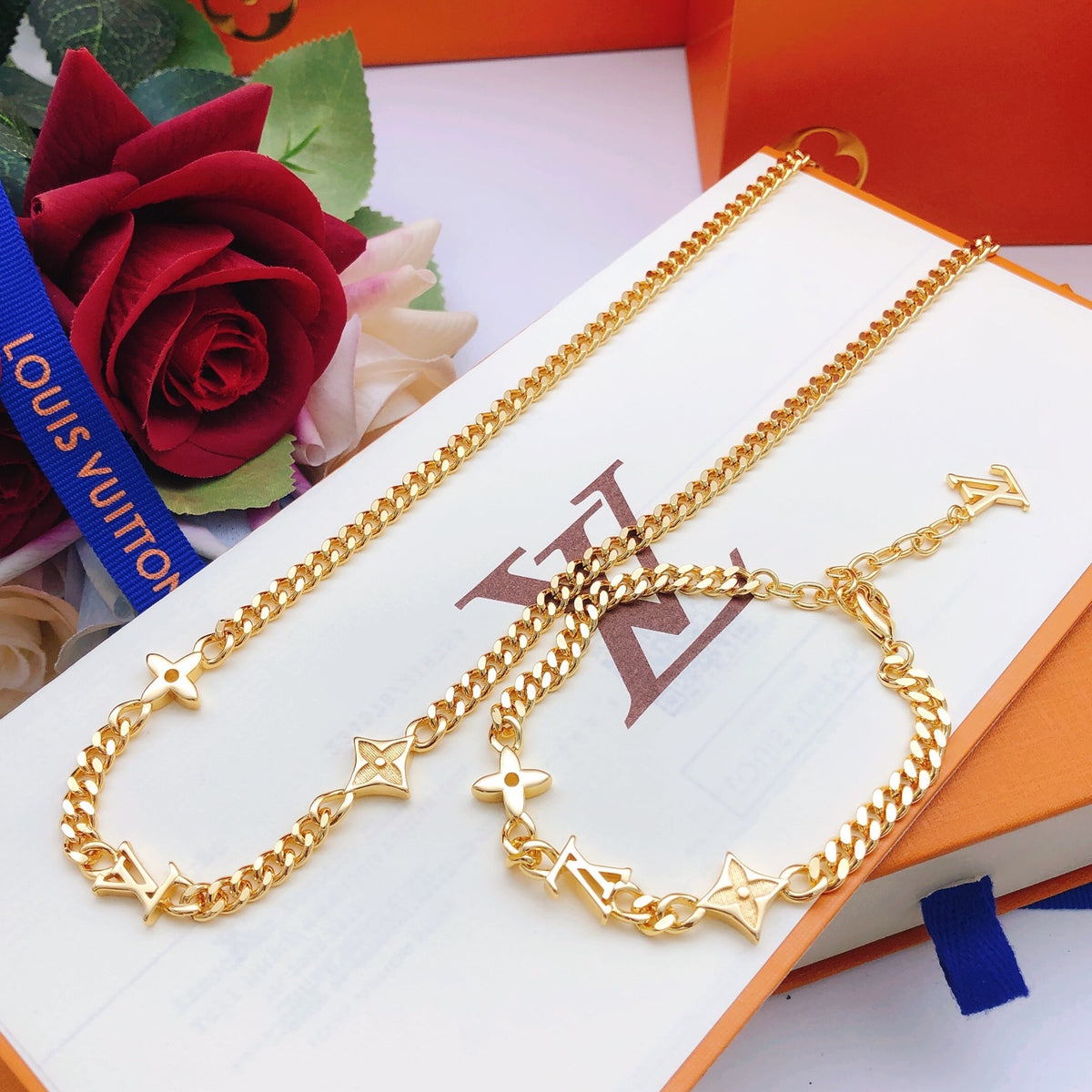 yellow brass Necklace for women - alternate angle view 6