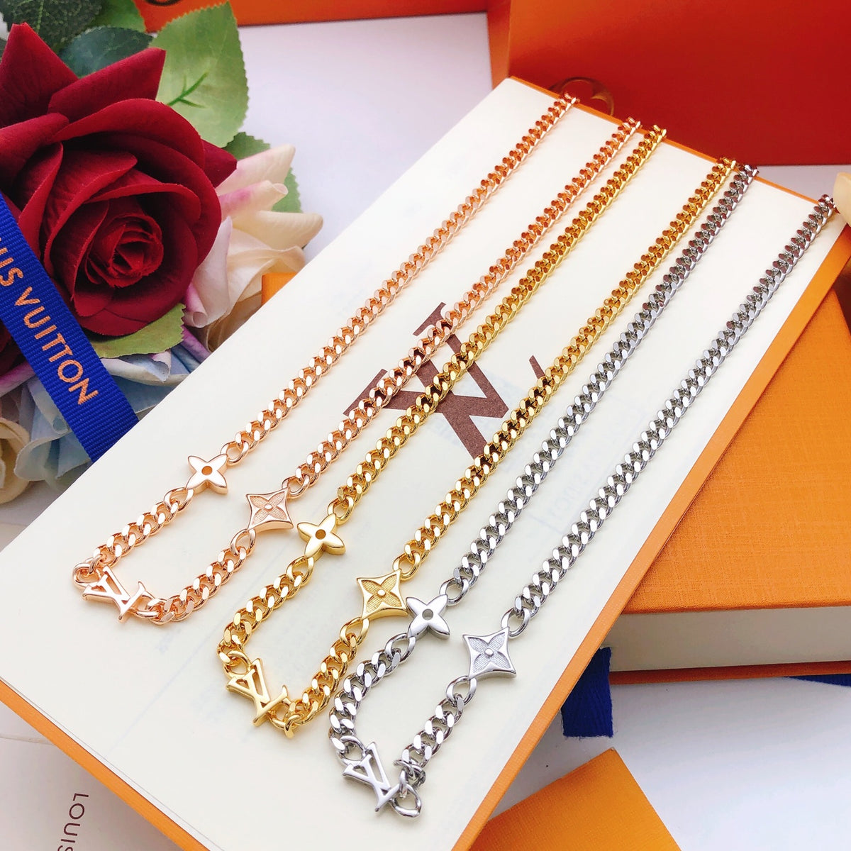 yellow brass Necklace for women - alternate angle view 5