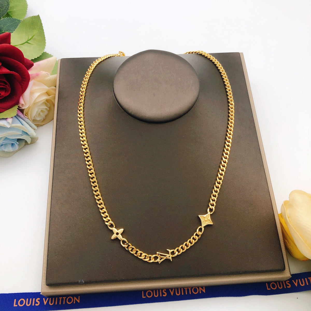 yellow brass Necklace for women - alternate angle view 7