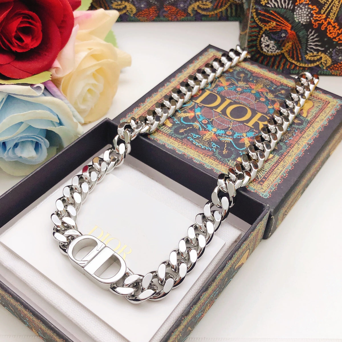 silver brass Necklace for women - alternate angle view 6