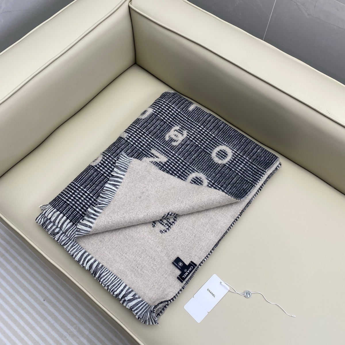 gray velvet elegant Shawl for women - alternate angle view 3
