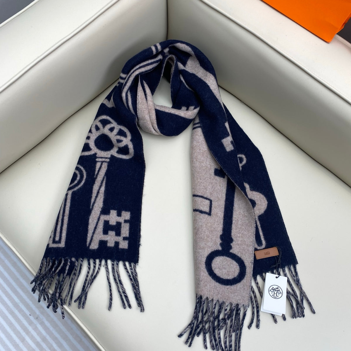 velvet key Scarf for women - alternate angle view 9