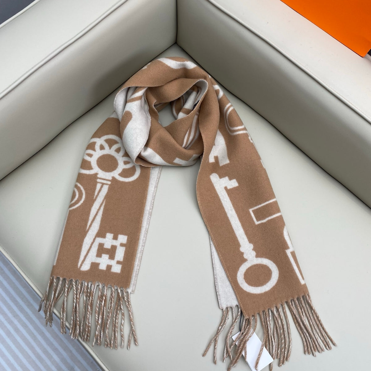 velvet key Scarf for women - alternate angle view 9