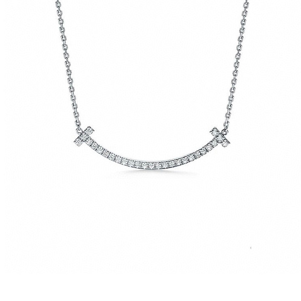 rose gold crystal rose Necklace for women - product detail view