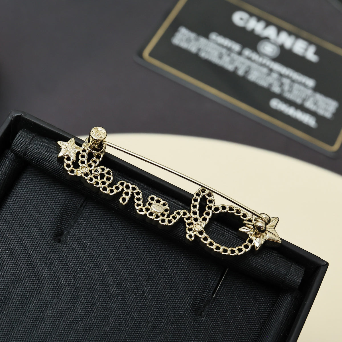 crystal letter Brooch for women - alternate angle view 4