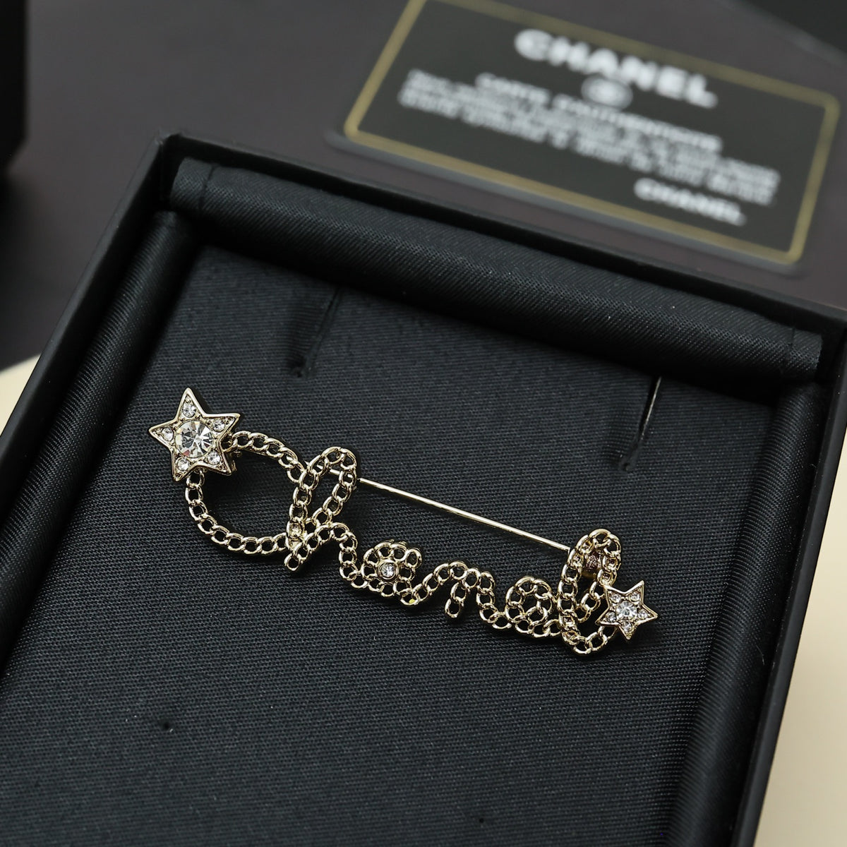 crystal letter Brooch for women - alternate angle view 3