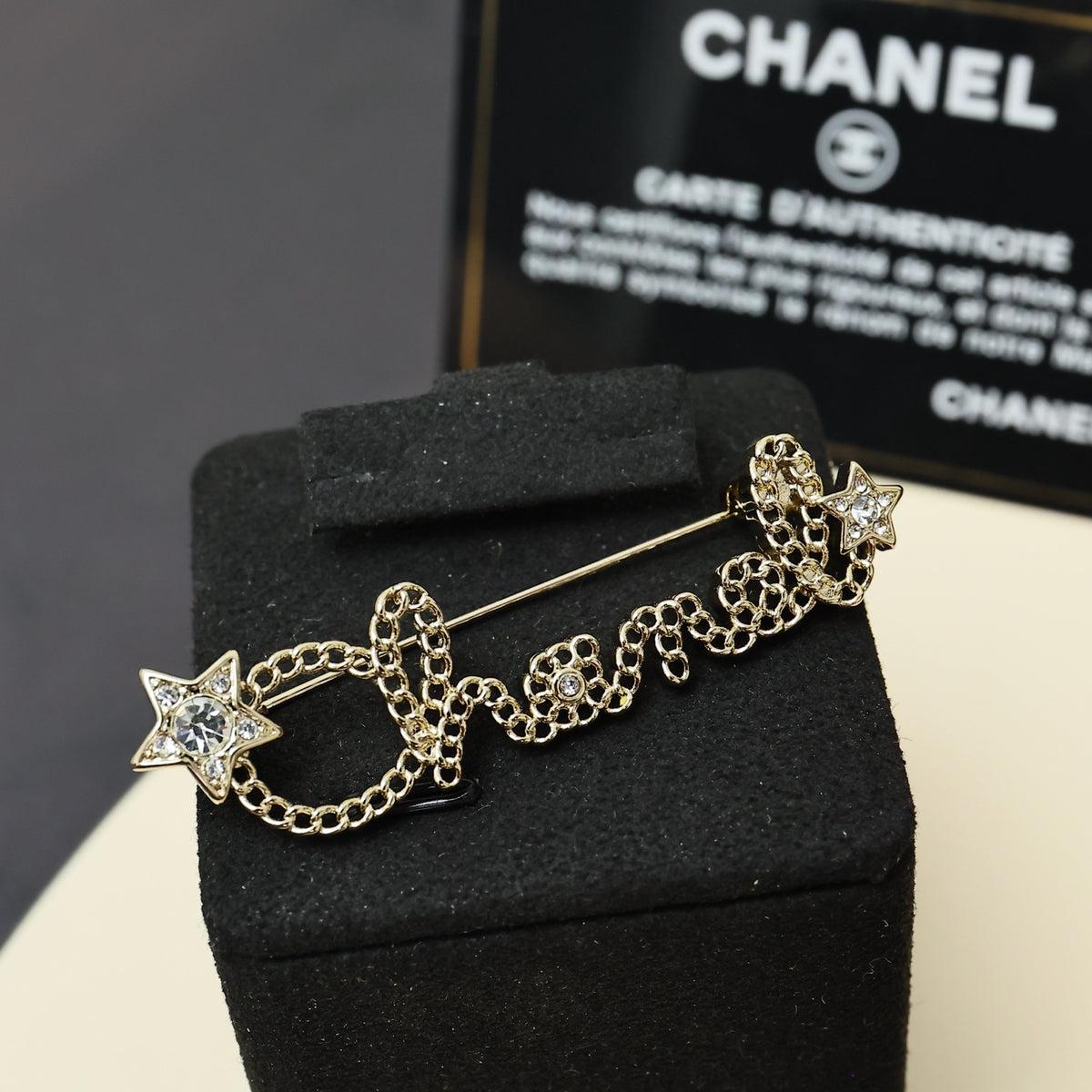 crystal letter Brooch for women - alternate angle view 7