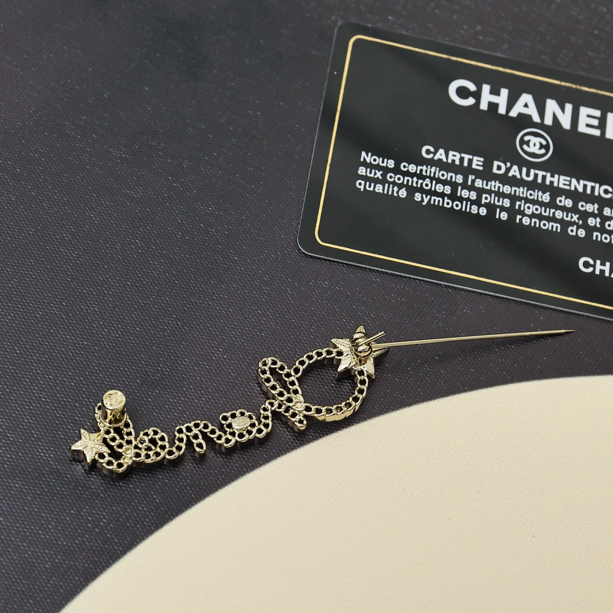 crystal letter Brooch for women - alternate angle view 5