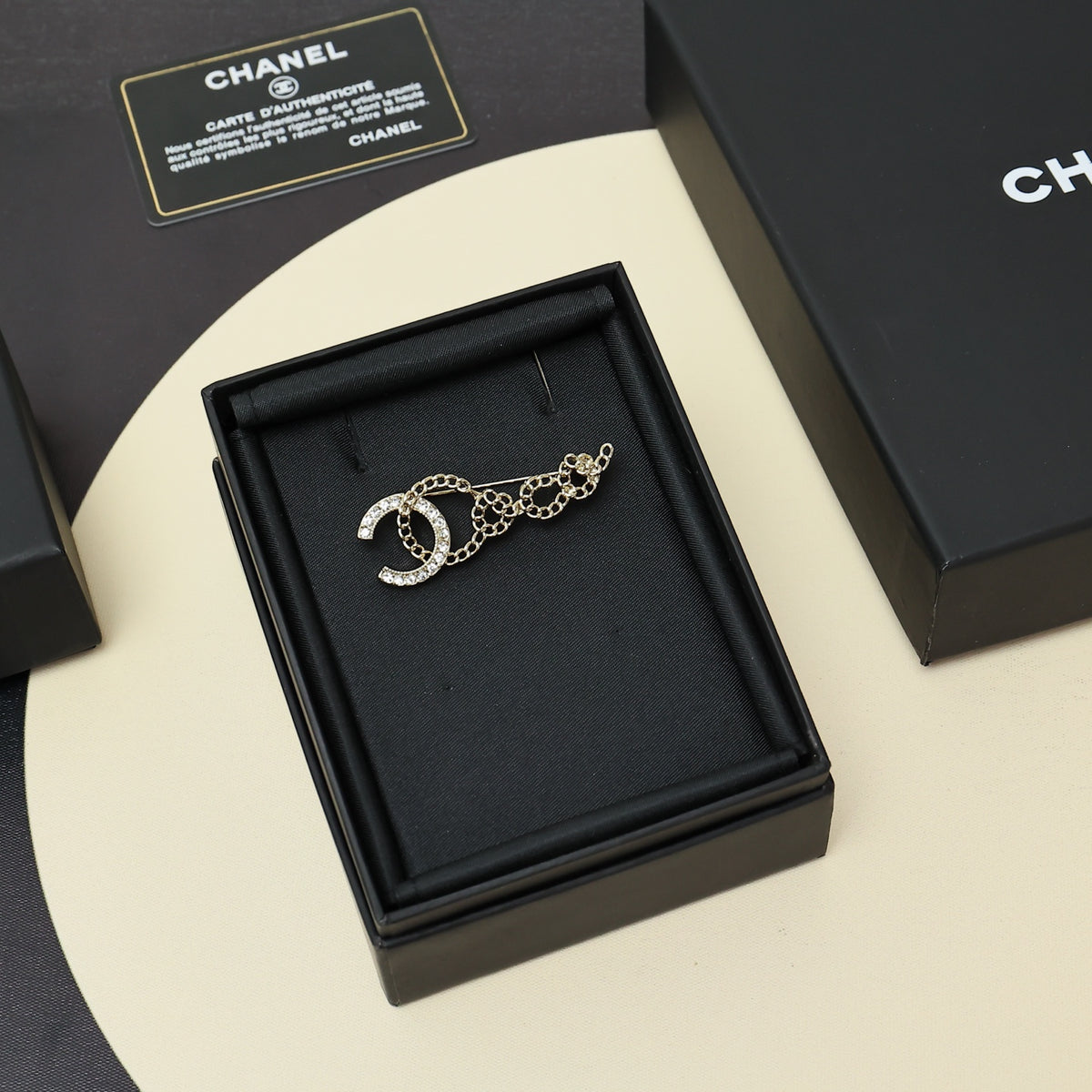 crystal letter Brooch for women - alternate angle view 4