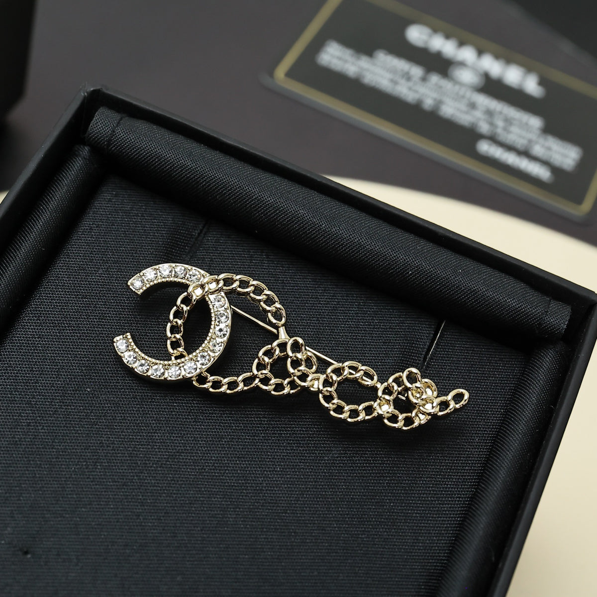 crystal letter Brooch for women - alternate angle view 5