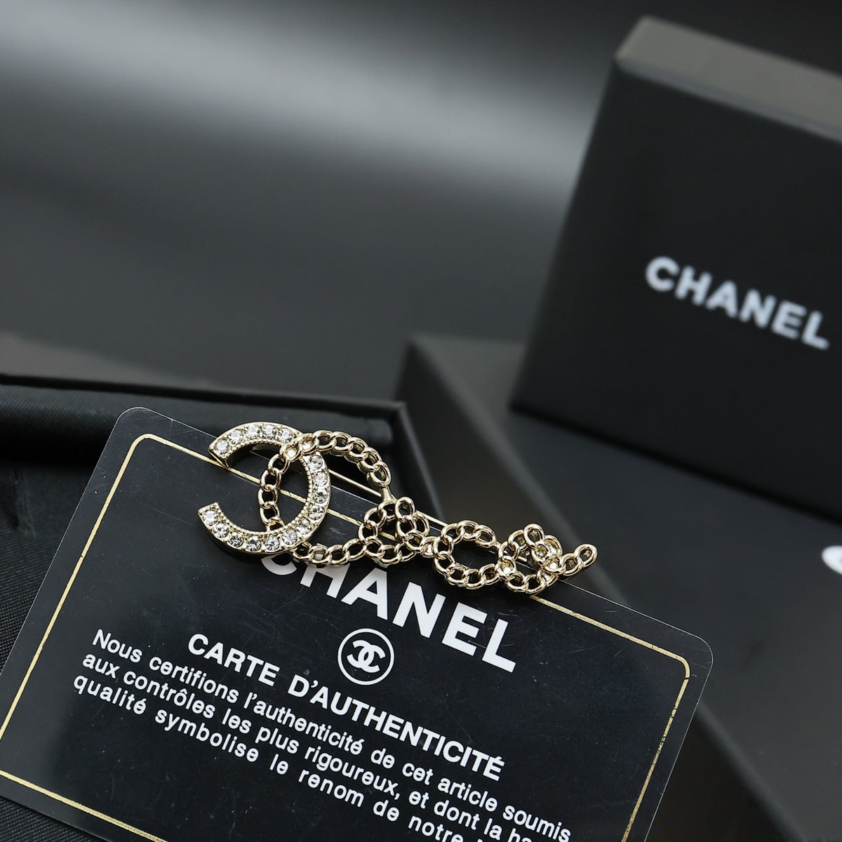 crystal letter Brooch for women - alternate angle view 3