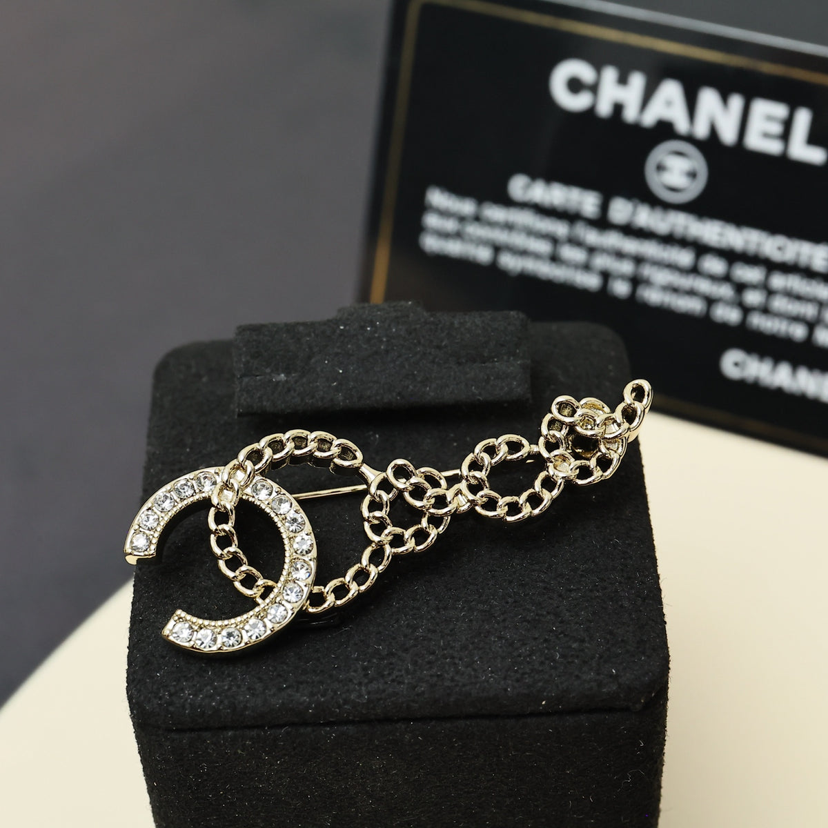 crystal letter Brooch for women - alternate angle view 2