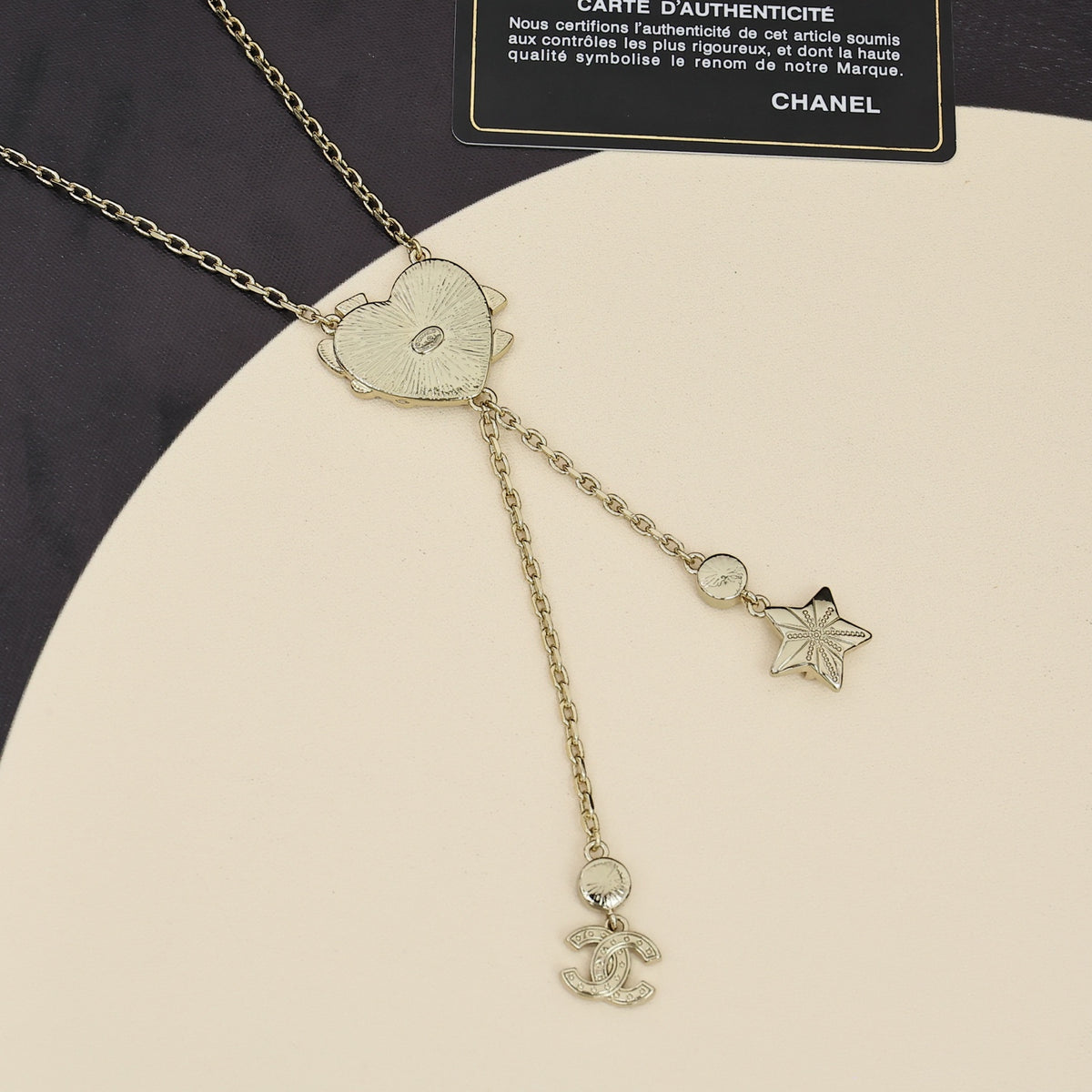 light gold crystal heart Brooch for women - alternate angle view 7