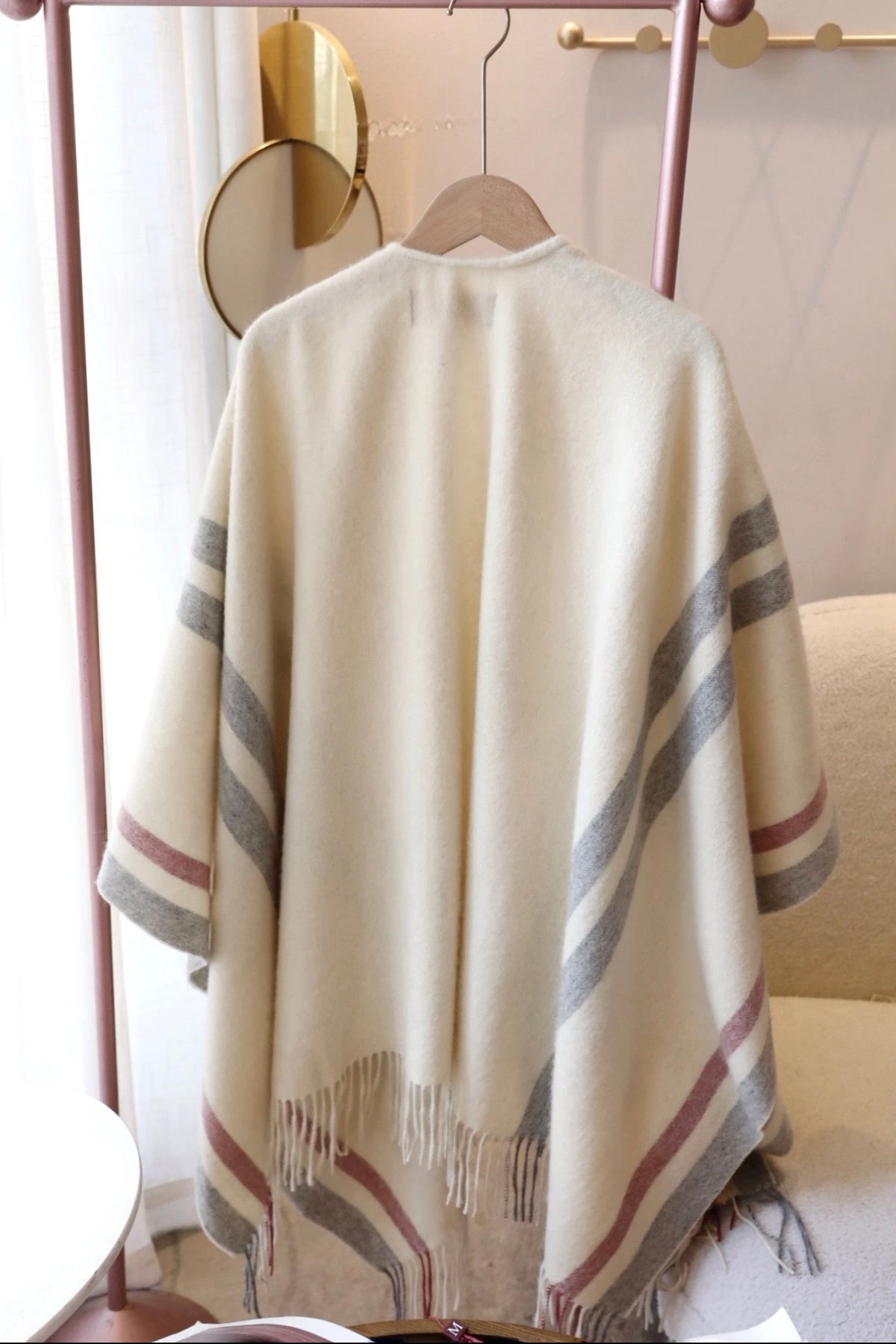 wool handmade Shawl for women - alternate angle view 5