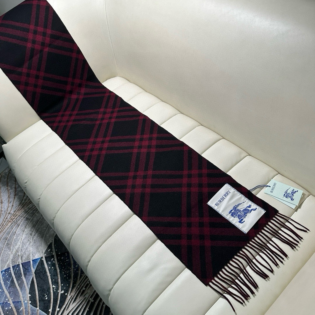 two-tone velvet tassel Scarf for men - alternate angle view 6
