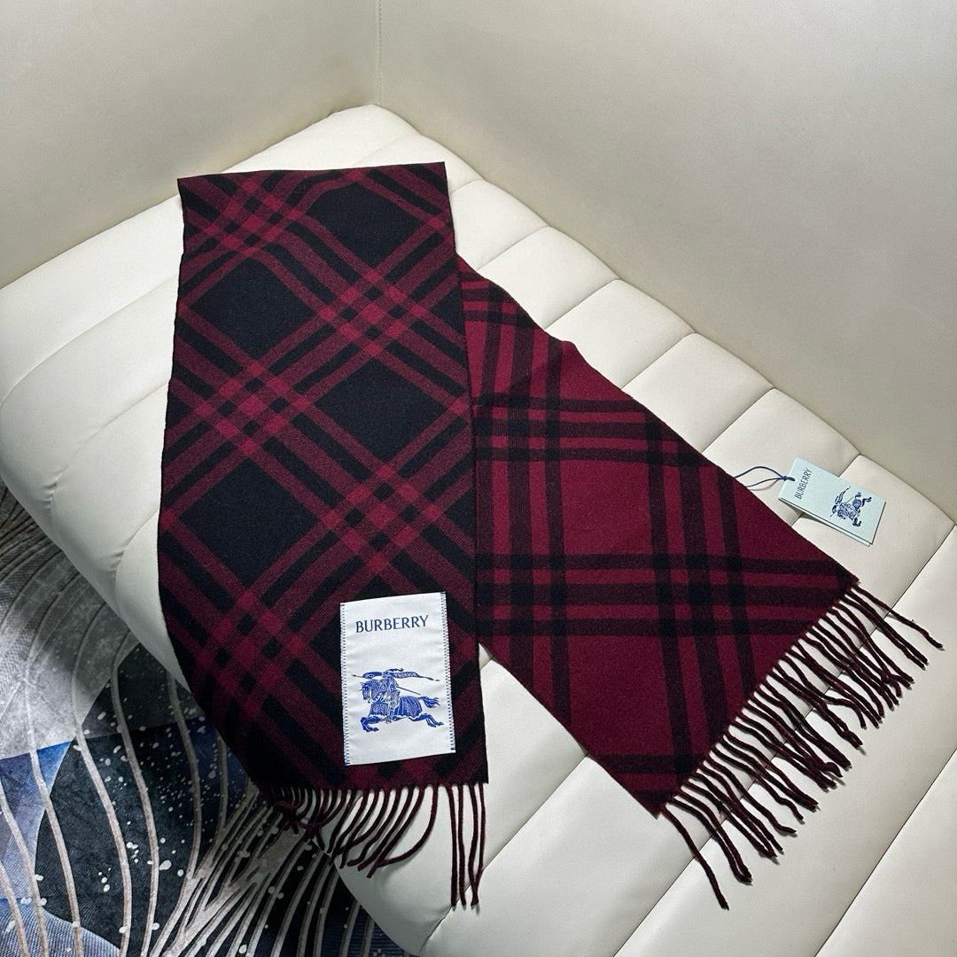 two-tone velvet tassel Scarf for men - alternate angle view 5