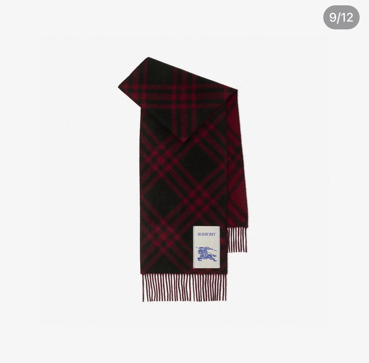two-tone velvet tassel Scarf for men - product detail view