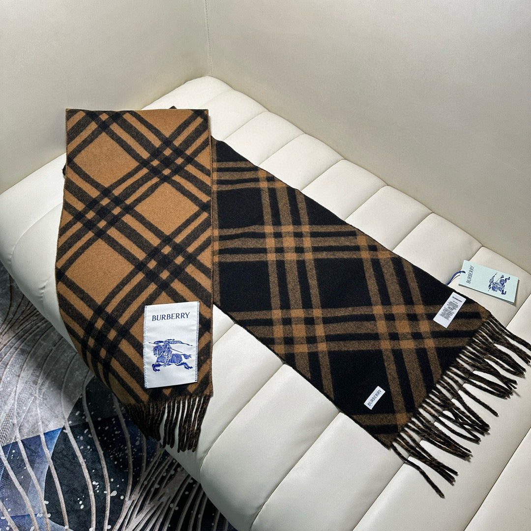 two-tone velvet tassel Scarf for men - alternate angle view 5