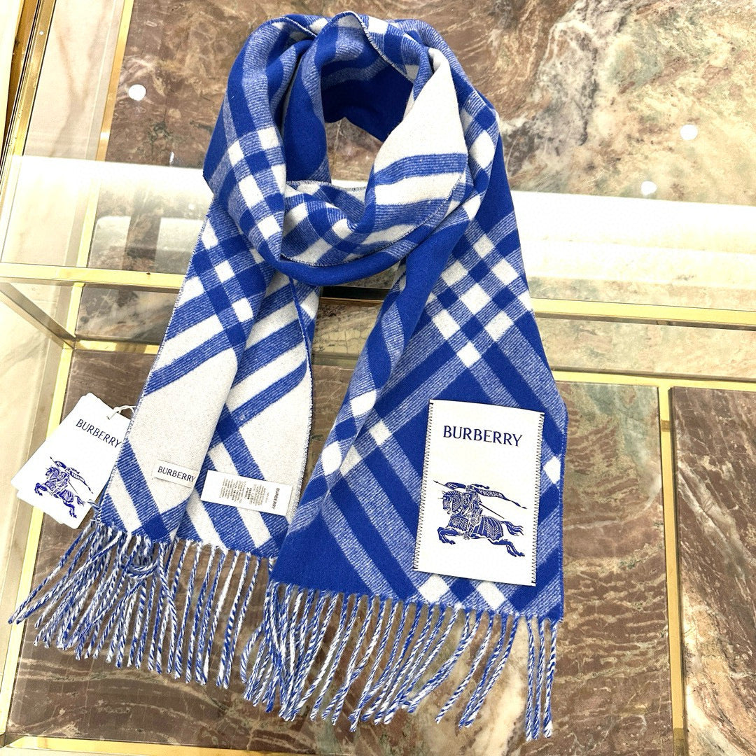 two-tone velvet tassel Scarf for men - alternate angle view 6