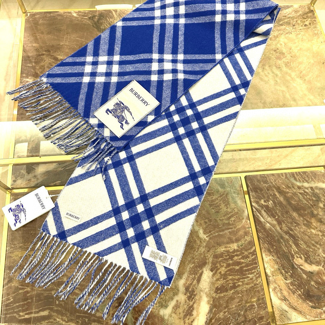 two-tone velvet tassel Scarf for men - alternate angle view 5