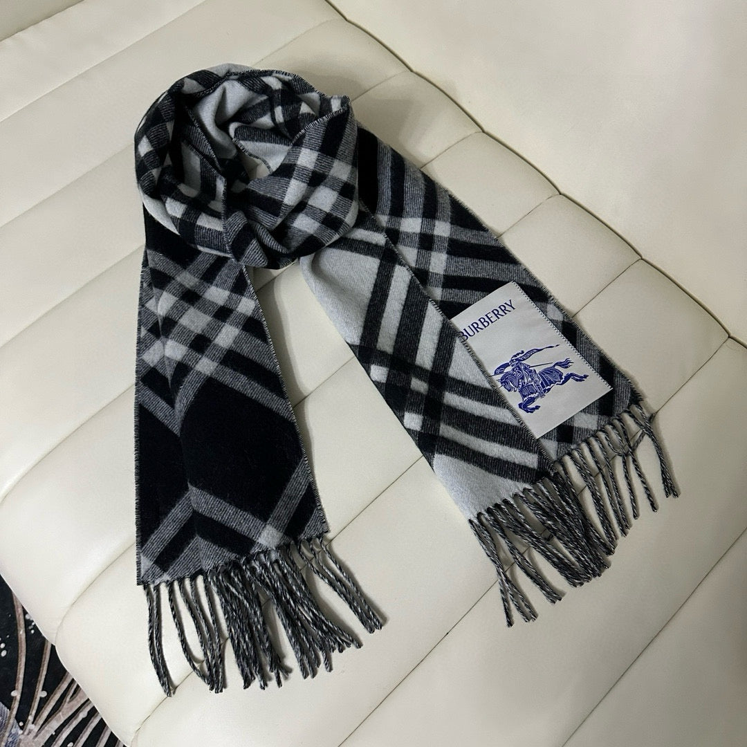 two-tone velvet tassel Scarf for men - alternate angle view 9