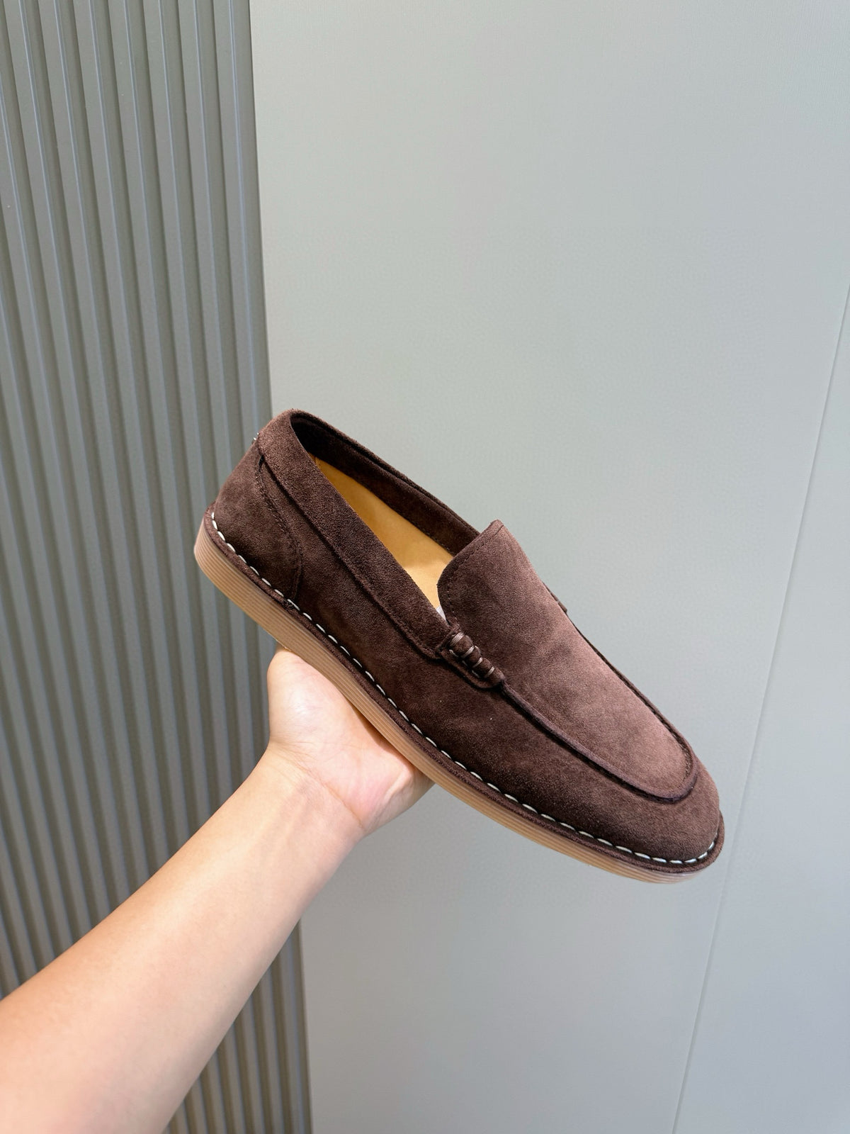 Dolce & Gabbana DG Men's New Florio Suede Moccasin Loafers with Logo