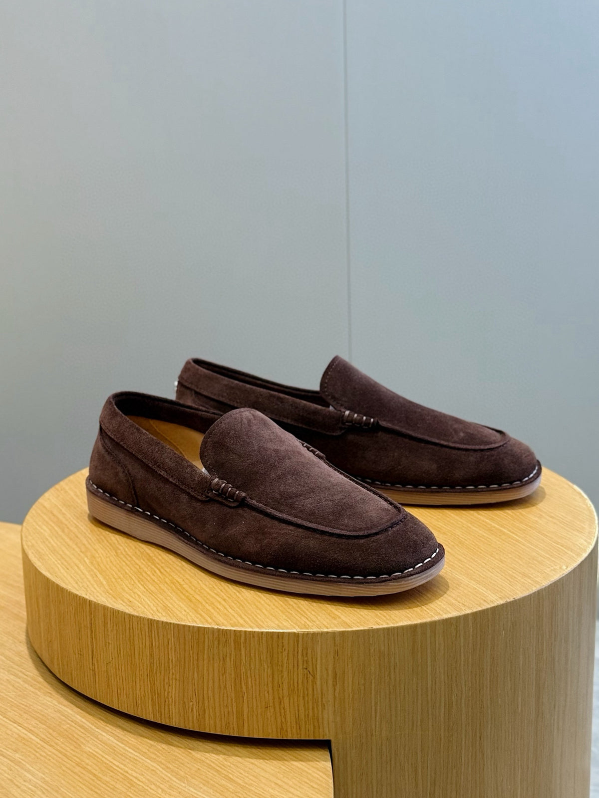 Dolce & Gabbana DG Men's New Florio Suede Moccasin Loafers with Logo