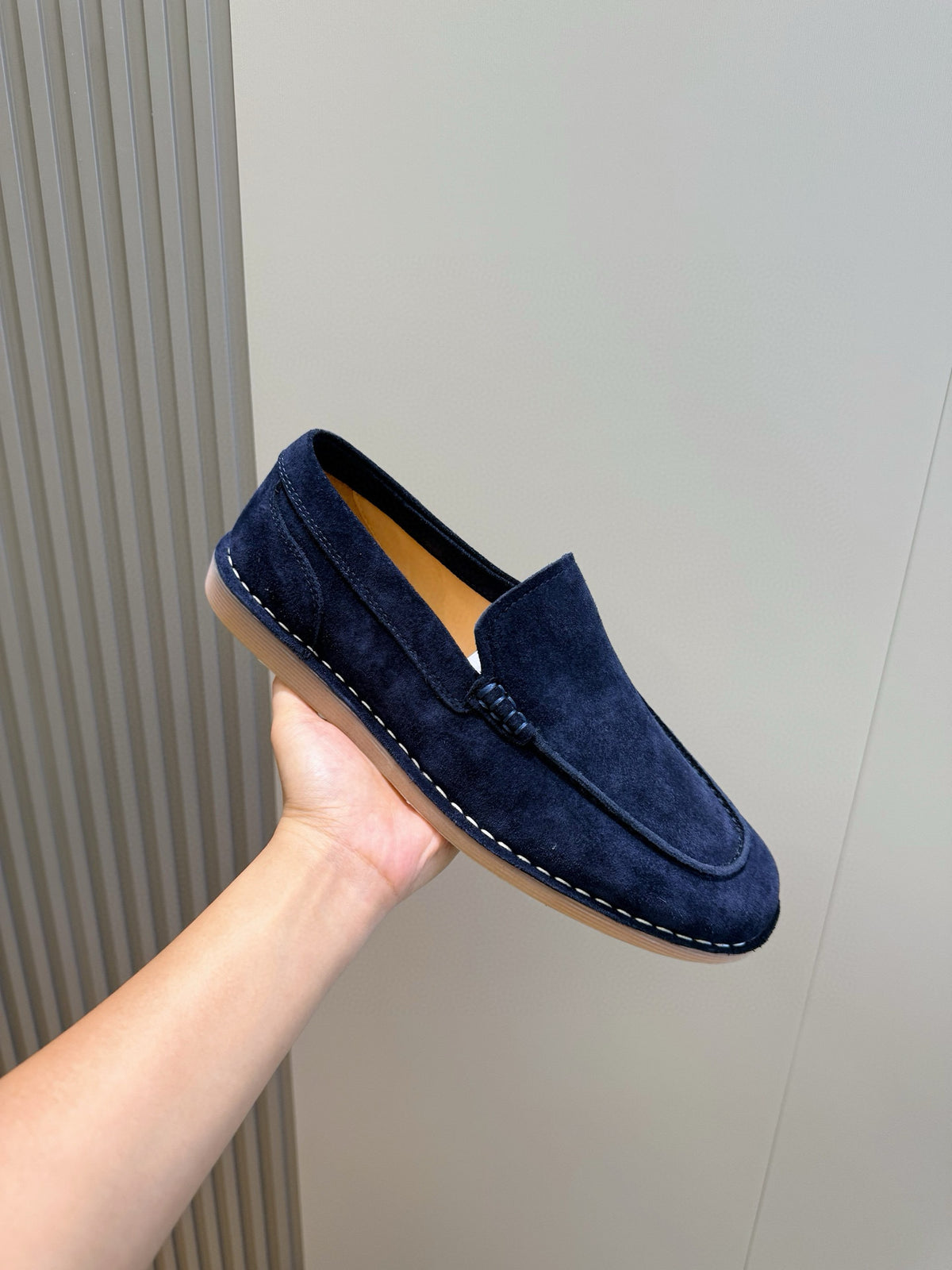 Dolce & Gabbana DG Men's New Florio Suede Moccasin Loafers with Logo