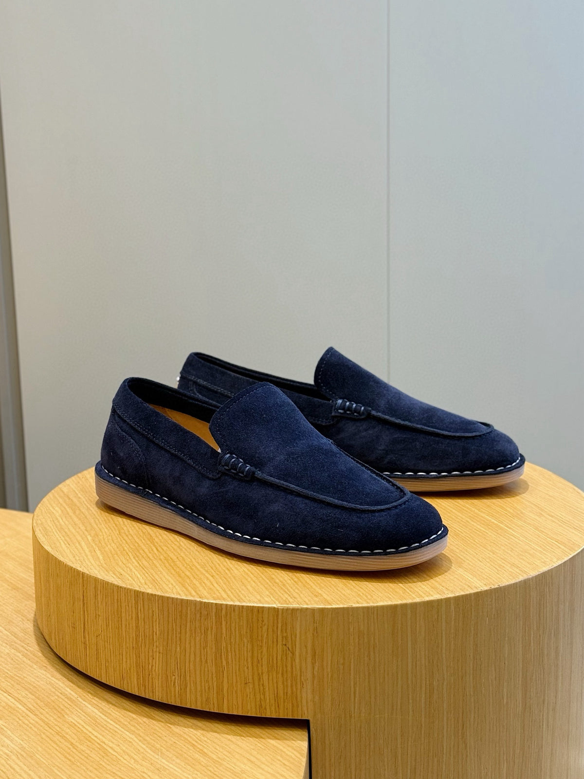 Dolce & Gabbana DG Men's New Florio Suede Moccasin Loafers with Logo