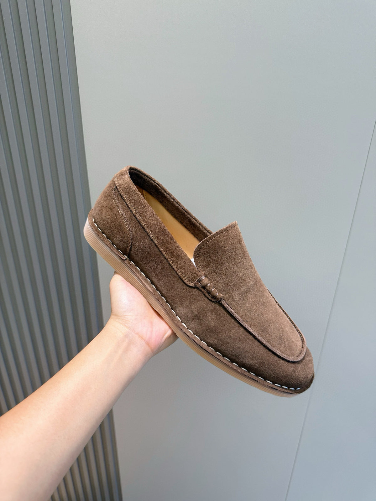 Dolce & Gabbana DG Men's New Florio Suede Moccasin Loafers with Logo