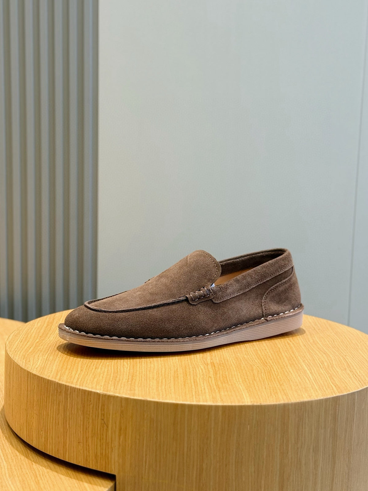 Dolce & Gabbana DG Men's New Florio Suede Moccasin Loafers with Logo
