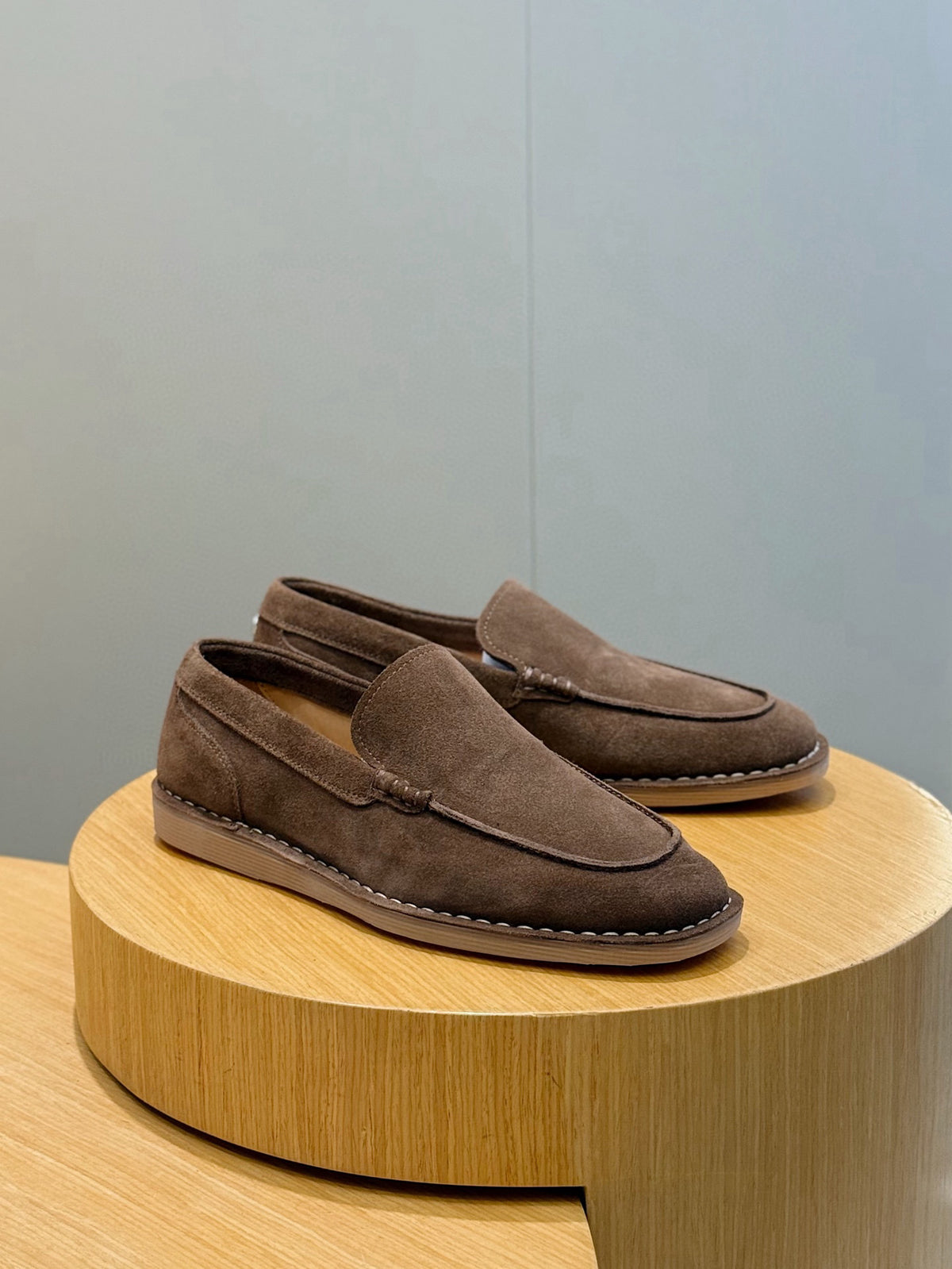 Dolce & Gabbana DG Men's New Florio Suede Moccasin Loafers with Logo