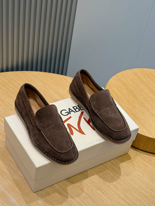 Dolce & Gabbana DG Men's New Florio Suede Moccasin Loafers with Logo