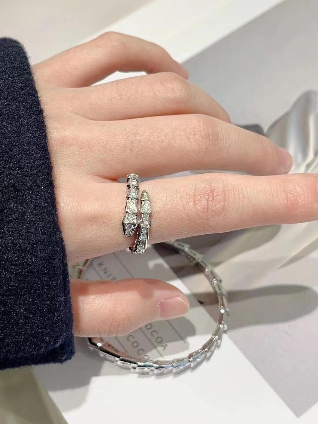 silver brass luxury Ring for women - alternate angle view 10