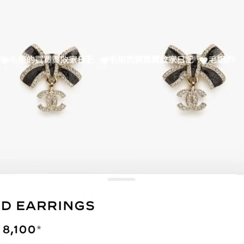 black and gold enamel butterfly Stud Earrings for women - alternate angle view 8