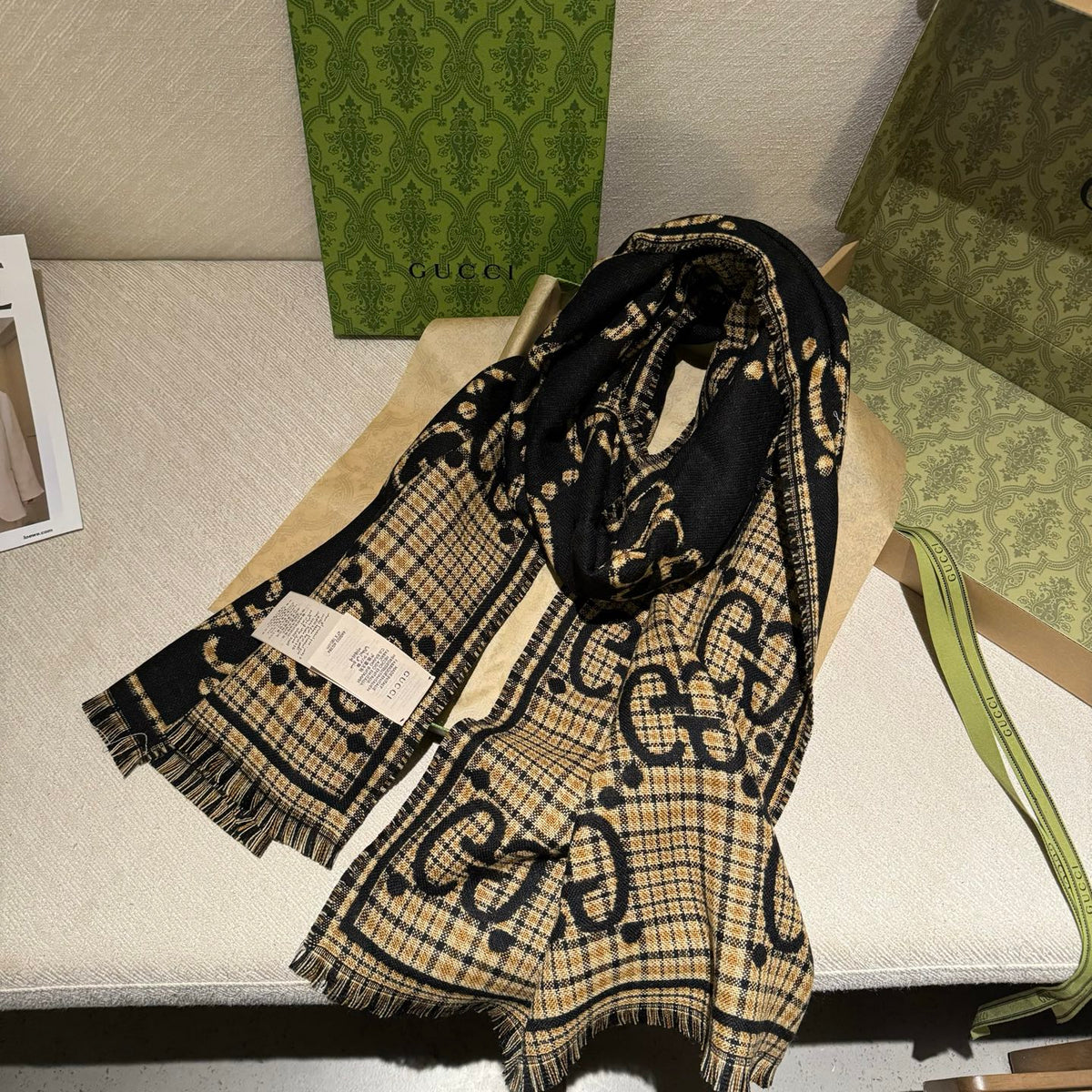 wool floral Shawl for men - alternate angle view 8