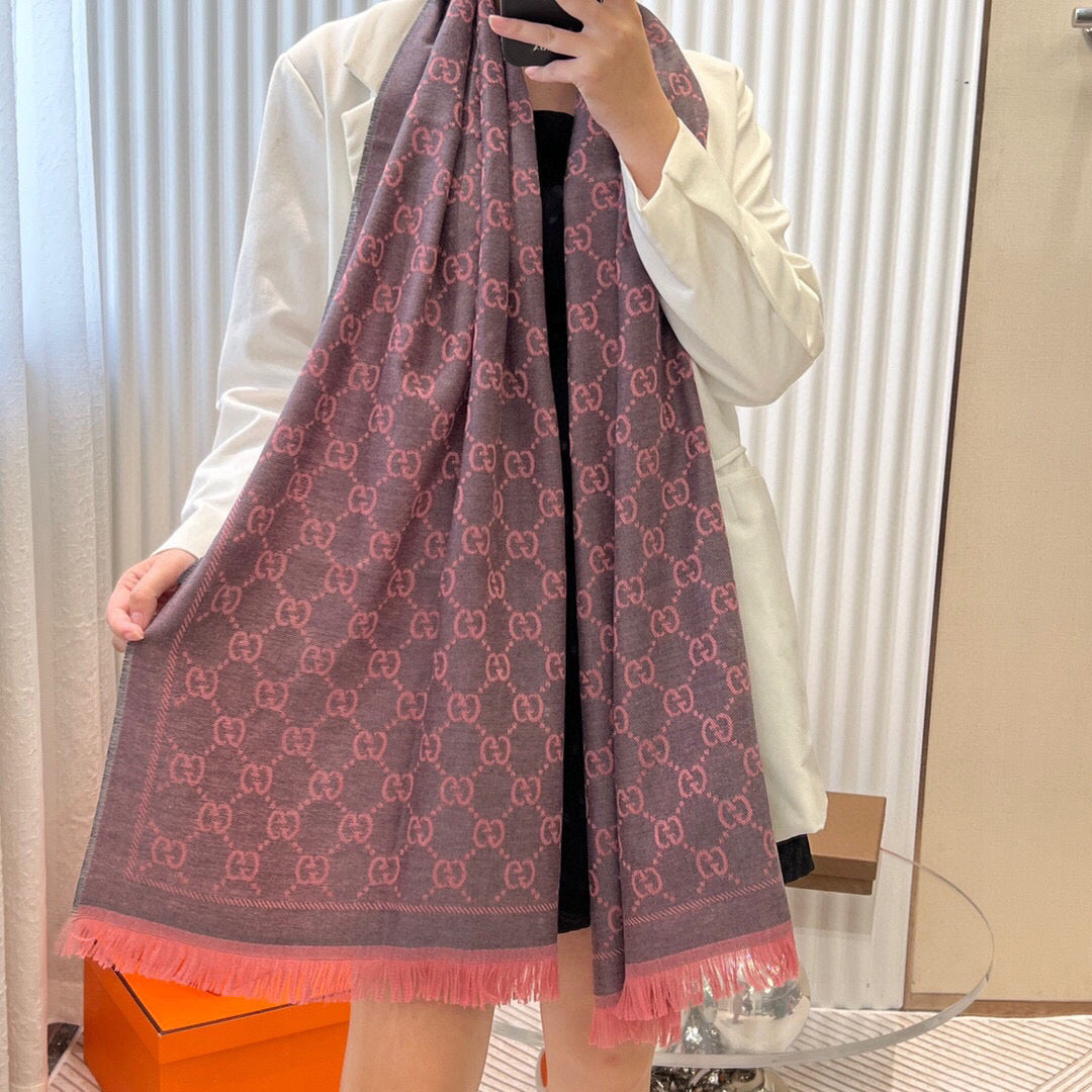 multicolor wool luxury Shawl for women - product detail view