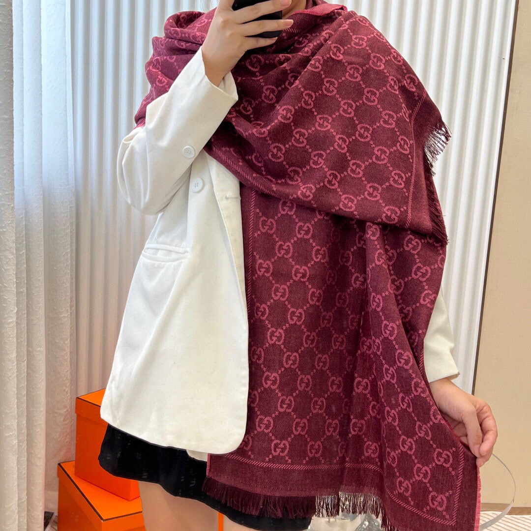 multicolor wool luxury Shawl for women - product detail view
