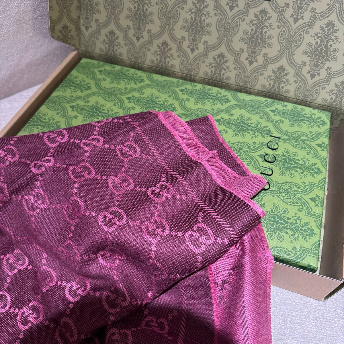 multicolor wool luxury Shawl for women - alternate angle view 8