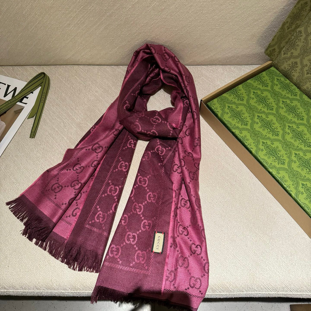 multicolor wool luxury Shawl for women - alternate angle view 7
