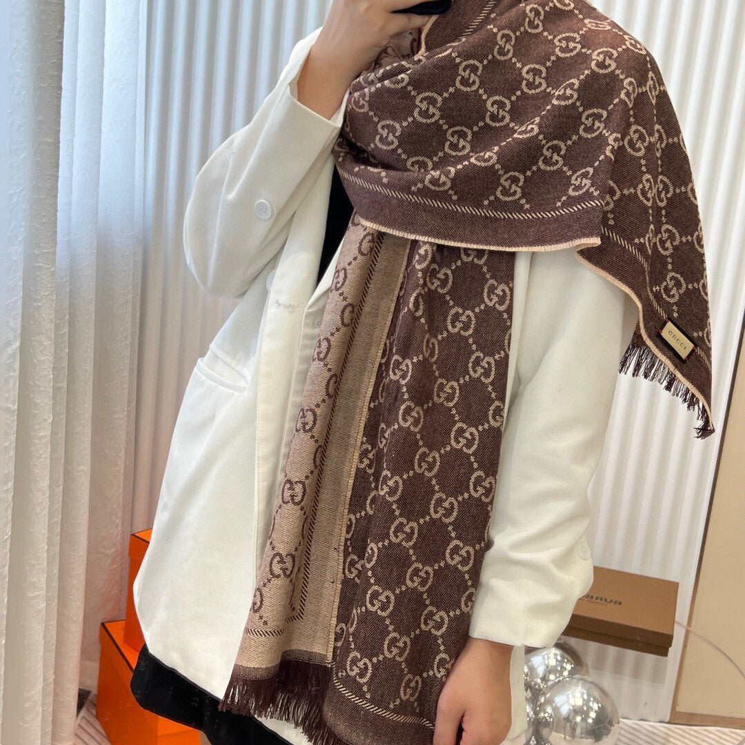 multicolor wool luxury Shawl for women - product detail view