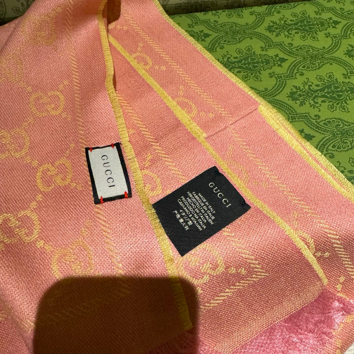 multicolor wool luxury Shawl for women - alternate angle view 2