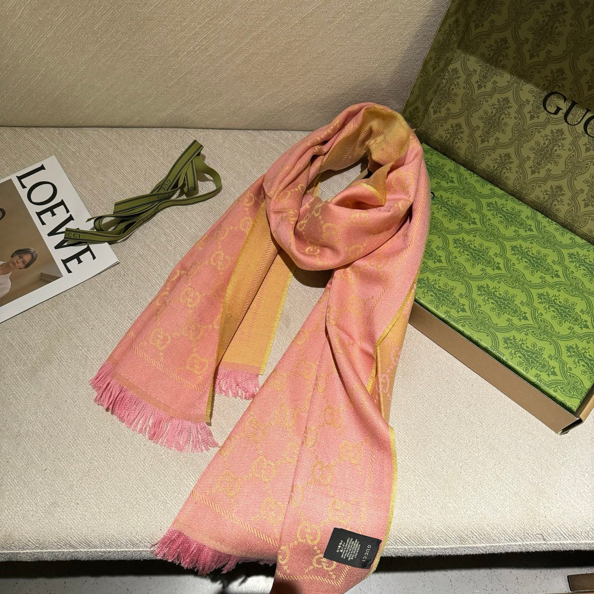 multicolor wool luxury Shawl for women - alternate angle view 4